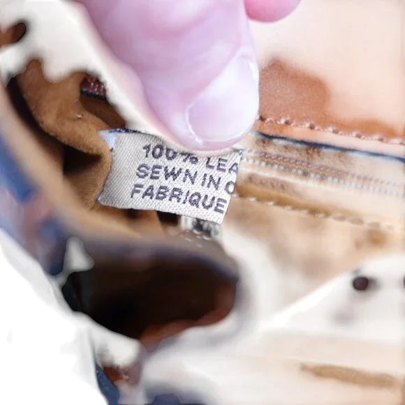 LN Patricia Nash Veneto Leather Crossbody Bag Mini Brown Heritage Collection - Picture 9 of 14